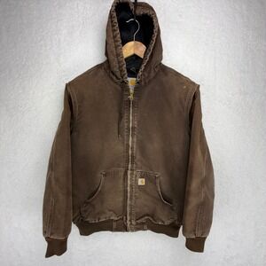 Carhartt Sandstone Active Jacket Quilt Lined Womens Medium WJ130‎ DKB Dark Brown